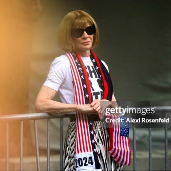 Patriotic Red and Black Scarf - Picture 6 of 6